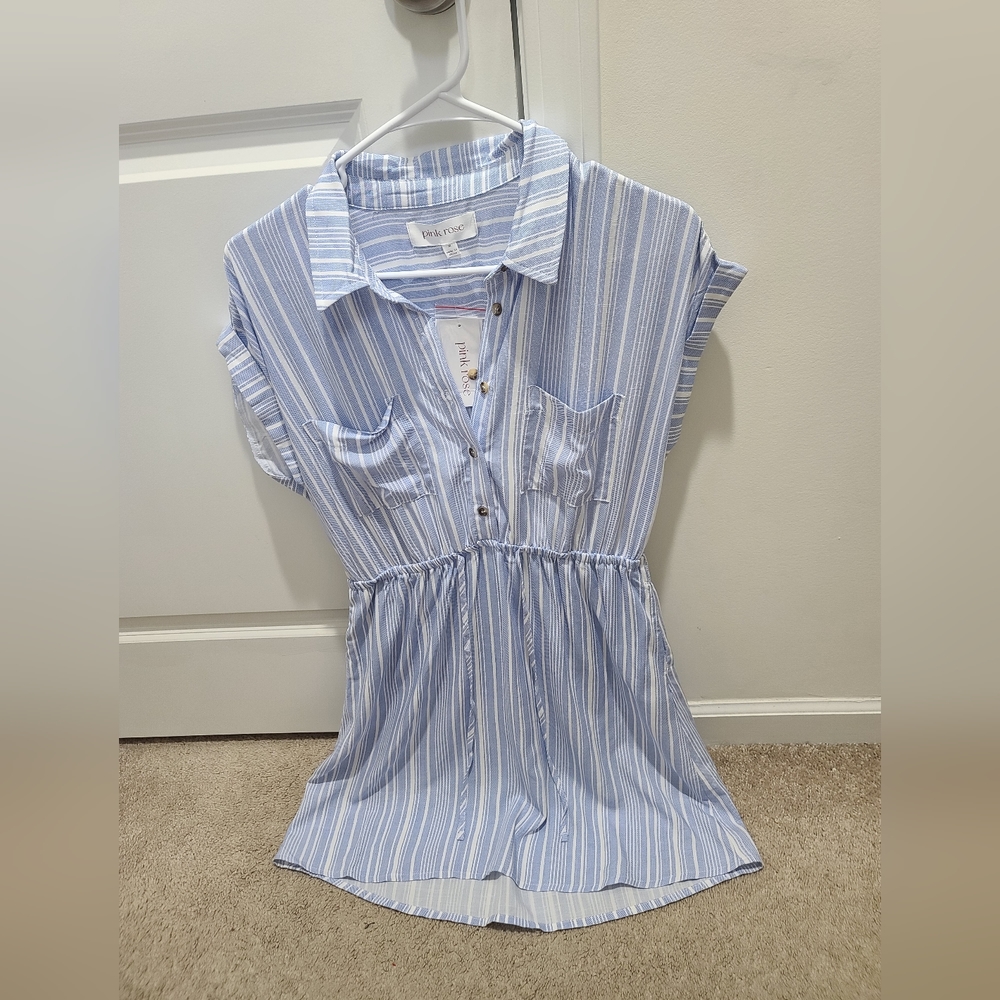 Stripped dress with pockets